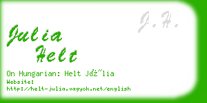 julia helt business card